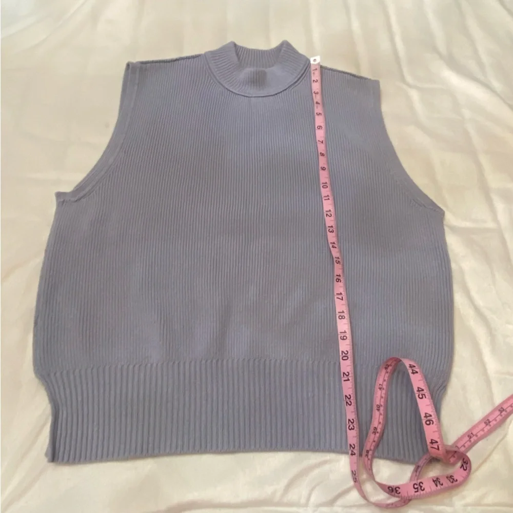 Free People easy street oversized Lavender Sleeveless Sweater 2518 - Picture 5 of 12